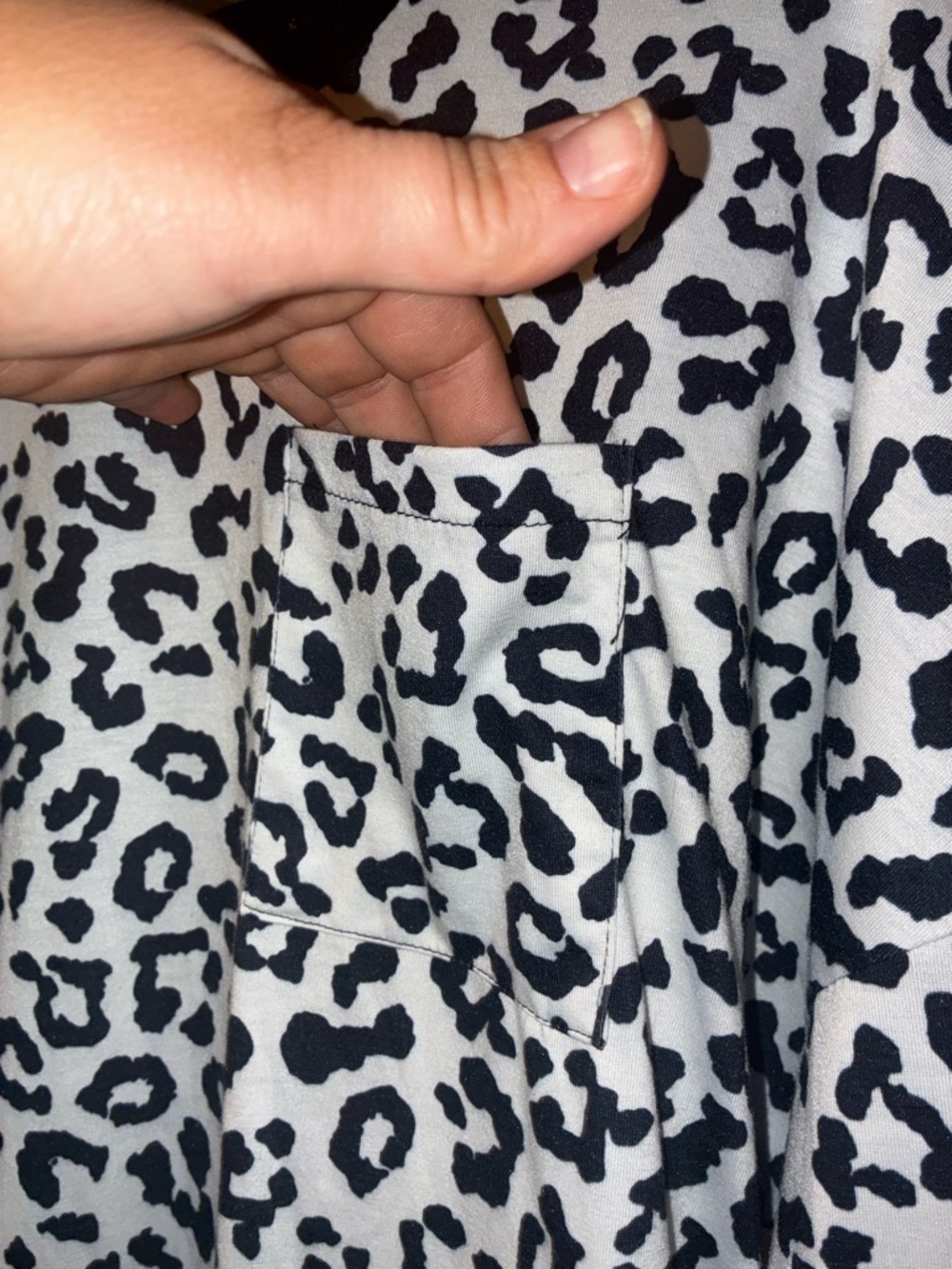 Black and White Leopard Print Sweatshirt with Black Leggings - Picture 6 of 12